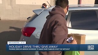 Holiday drive-thru giveaway