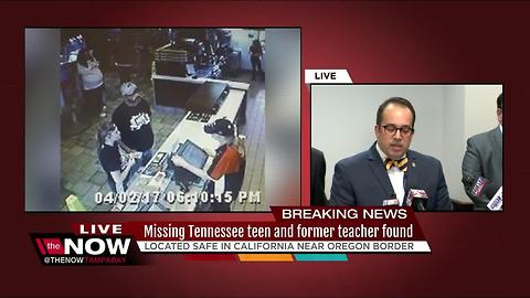 Missing Tennessee teen and former teacher found