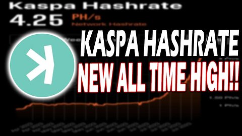 KASPA HOLDERS!! KASPA HASHRATE HITS NEWS ATH!! KASPA WILL BE LIFE CHANGING!!