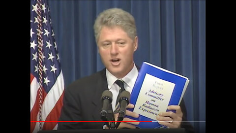 President Bill Clinton Pathetic Apologizes Human Radiation Experiments (1995)