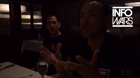 Eddie Bravo talks Flat Earth at INFOWARS dinner - Mark Sargent ✅