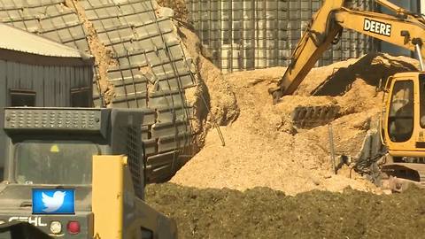 2 hurt when silo collapses at Brown County farm