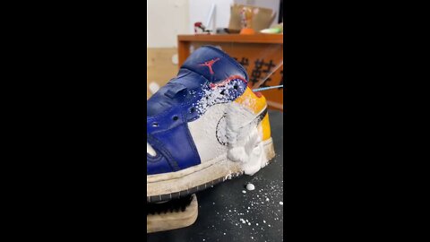 ASMR Restoration Nike AirForce Sneakers Repair and Cleaning