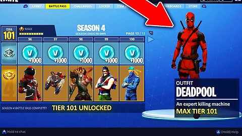 Fortnite Season 4 SECRET Tier 101 Max Battle Pass Item! All New Season 4 Battle Pass Unlocks