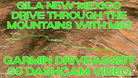 Gila New Mexico / Drive Through The Mountains with M83 / Garmin DriveAssist 50 Dashcam Video