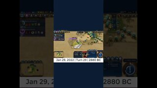 #oneturnadaychallenge #civ6 – Turn 29 - HEADING WEST! #shorts