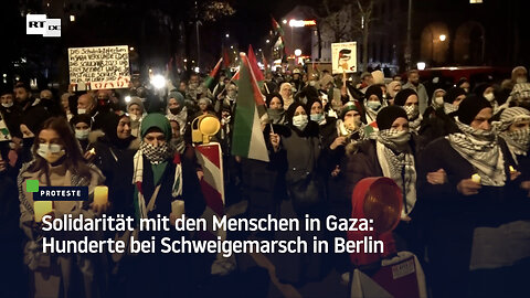 Solidarität mit den Menschen in Gaza: Hunderte bei Schweigemarsch in Berlin