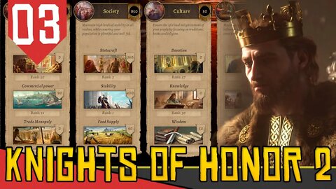 Reino Mais ESTÁVEL do Mundo! - Knights of Honor 2 Sovereign Portugal #03 [ Gameplay PT-BR]