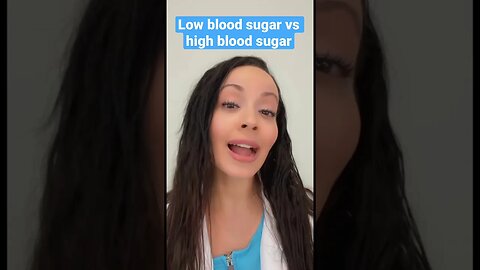 How to remember symptoms of high blood sugar versus low blood sugar #shorts