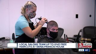 Local salons team up to give free haircuts at Siena Francis House