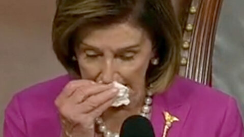 Pelosi Without Mask, Wiping Nose After Ordering Others to Wear Them