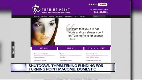 Government shutdown threatens funding for Michigan domestic violence center