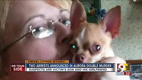 Victim's son, girlfriend charged in double homicide near Aurora, Indiana