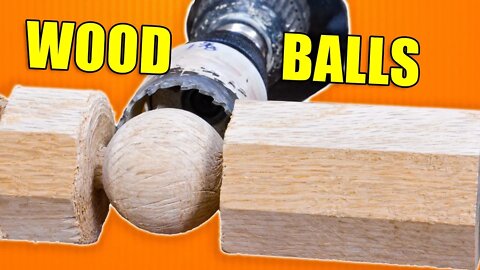 Making Wooden Balls / Spheres On the Lathe With a Drill