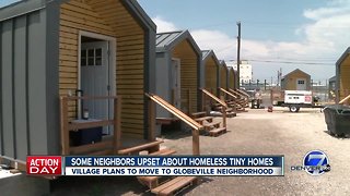 Some neighbors upset about homeless tiny homes move