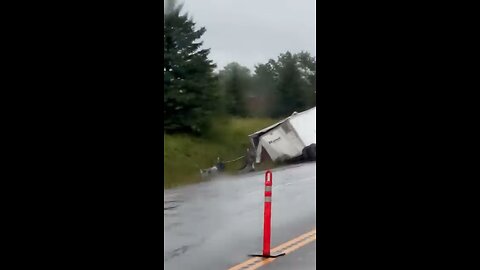 Transport Truck Accident In Dryden Ontario