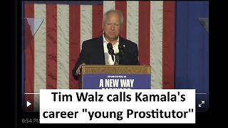 Tim Walz calls Kamala’s career “young prostitutor” Freudian slip