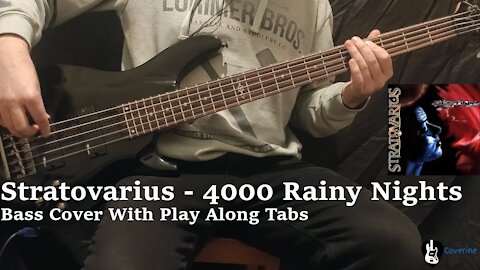 Stratovarius - 4000 Rainy Nights Bass Cover (Tabs)