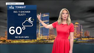 Cold front moves in Sunday evening