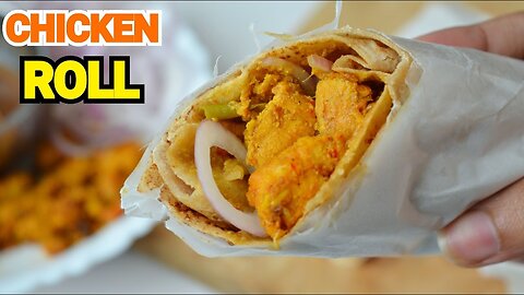 Tawa chicken parata roll