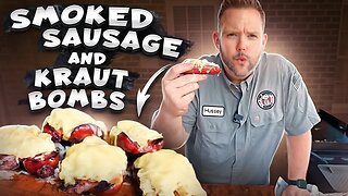 Smoked Sausage and Sauerkraut Bombs