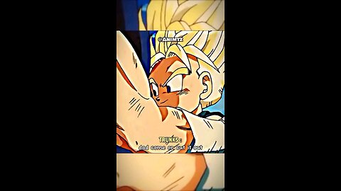 Vegeta hugs Trunks for the first time 🥺 #vegeta #trunks #dbz #db #emotional #viral #shorts