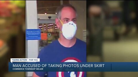 Man accused of taking photos under woman's skirt at Meijer