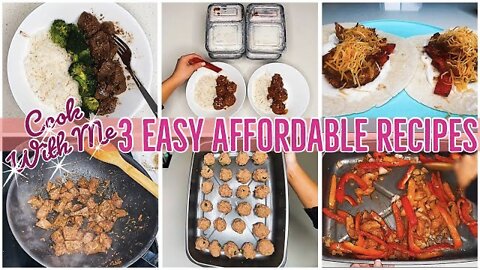 3 EASY AFFORDABLE DINNER RECIPES | COOK WITH ME 2021 | ez tingz