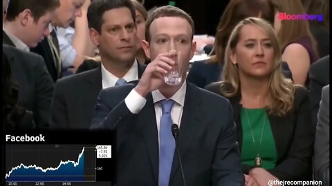 Mark Zuckerberg drinking water