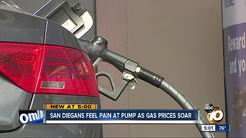 San Diegans feel the pain at the pump as gas prices soar