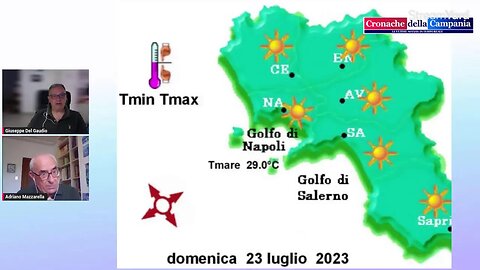 Le previsioni meteo per il week end del 22 luglio a cura del meteorologo Adriano Mazzarella