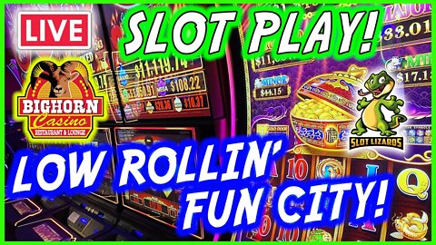 🔴 MASSIVE JACKPOT! J'S LOW ROLLIN' WEDNESDAY JACKPOTS! EPISODE 7! BIGHORN CASINO!!