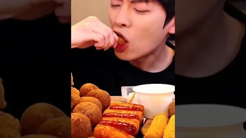 ASMR MUKBANG｜Chicken and beer! Burinkle Chicken leg, Cheese ball, Beef Rice cake, Cheese stick