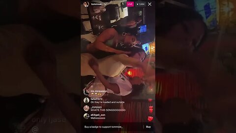 TOMMIE LEE IG LIVE: Tommie Getting Freaky To Music While With Mellow Rackz & Friends (19/03/23)pt.1