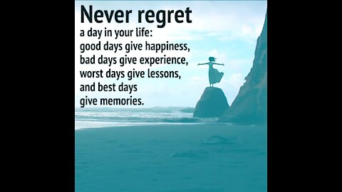 Never regret a day in your life [GMG Originals]