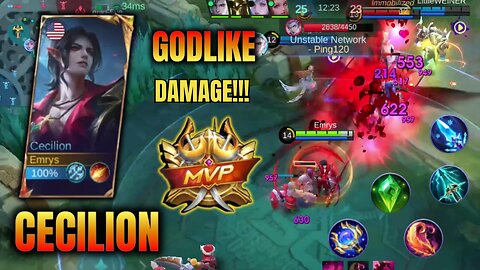 GODLIKE DAMAGE! MVP!! Legend Ranked Cecilion