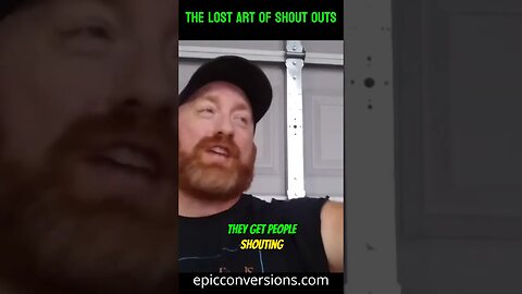 The lost art of shout outs... #internetmarketing #podcast