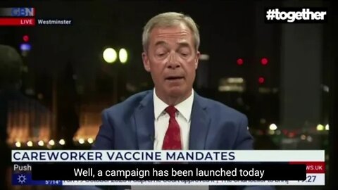 "Apologise, Reinstate, Compensate" care workers campaign reported on by Nigel Farage on GB News