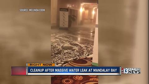 Water leak causes flooding at Mandalay Bay Convention Center