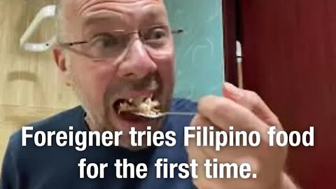 Foreigner tries #ADOBO for the first time. #Filipinofood #mukbang