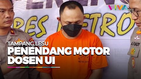 DITANGKAP! Penendang Motor Dosen UI hingga Terkapar Hanya Tertunduk Lesu