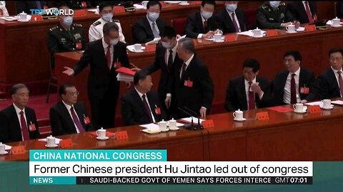 Hu Jintao arrêter ! Xi jinping prend sa place et s'assoit