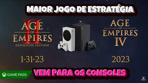 Jogos da série Age of Empires virá aos Consoles Xbox e Cloud