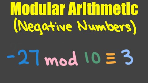 Modular Arithmetic with Negative Numbers