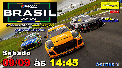 🔴 NASCAR BRASIL SPRINT RACE | Corrida 1 | 6ª Etapa 2023 Special Edition | Velocitta (SP) | Ao Vivo