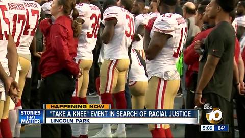 "Take a knee" event in search of racial justice