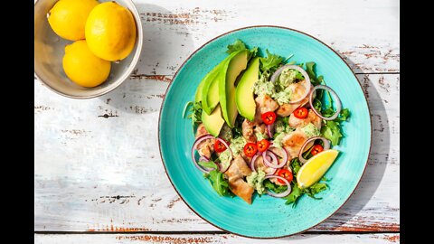 Keto chicken salad with a creamy chimichurri dressing