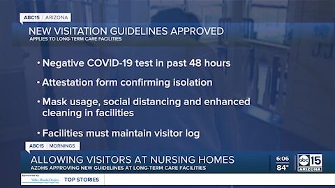 Allowing visitors at Arizona nursing homes