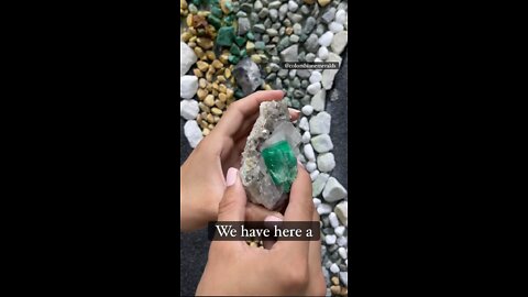 Colombian Rough raw uncut emerald crystal in matrix specimen collectors piece