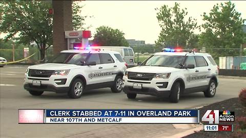 Overland Park gas station clerk in critical condition after being stabbed